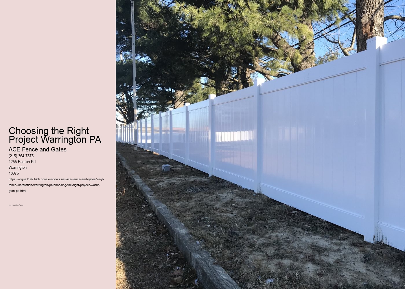 Choosing the Right Project Warrington PA