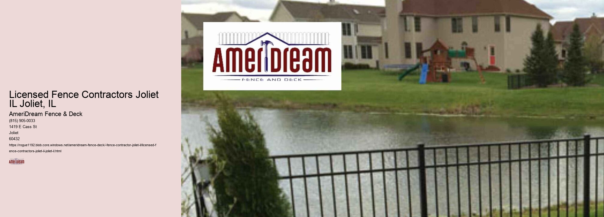 Licensed Fence Contractors Joliet IL Joliet, IL