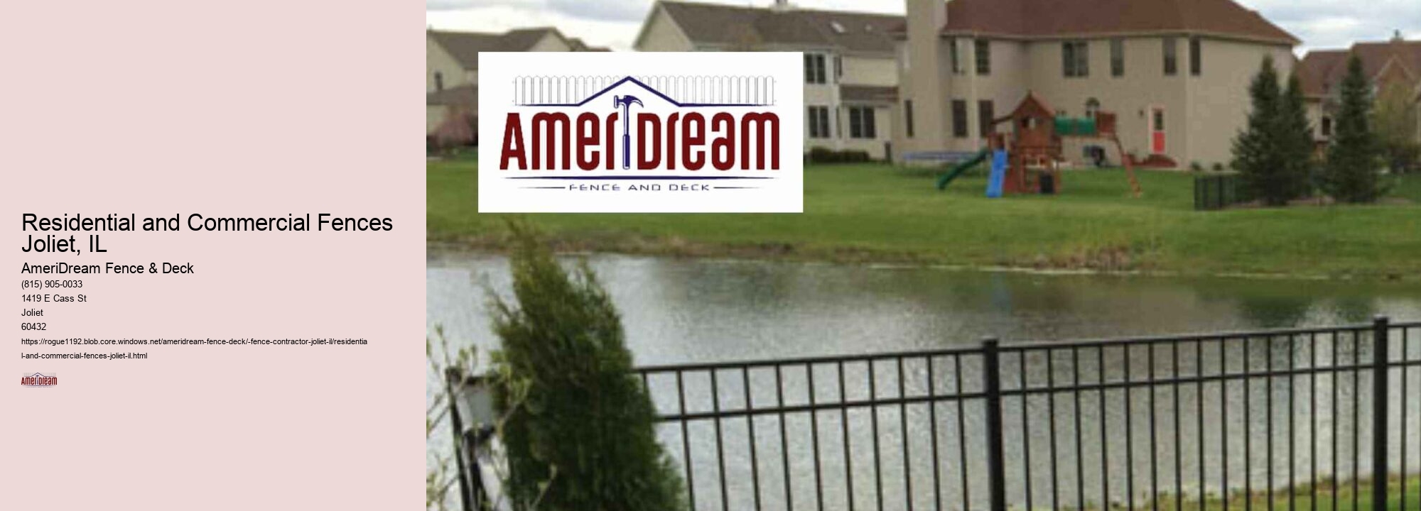 Residential and Commercial Fences Joliet, IL