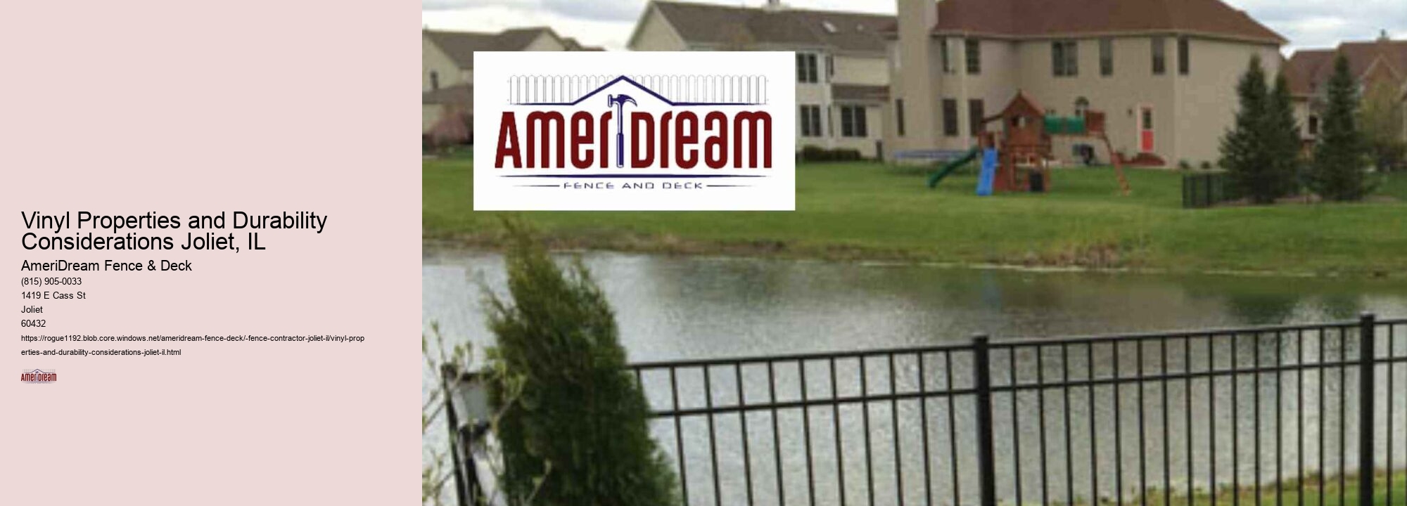 Vinyl Properties and Durability Considerations Joliet, IL