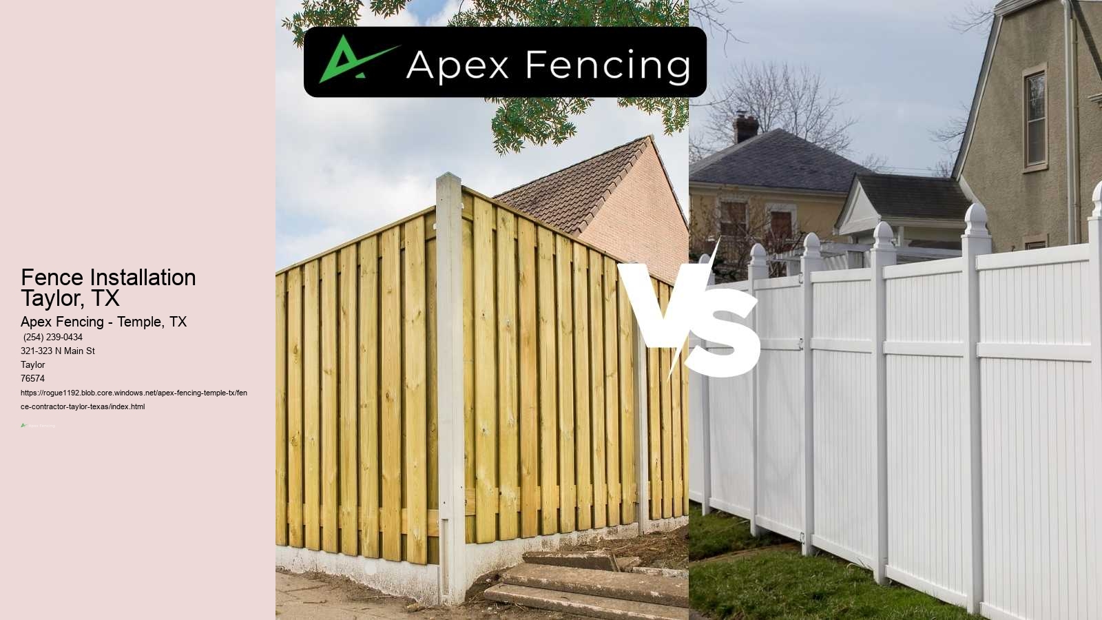 Fence Installation Taylor, TX