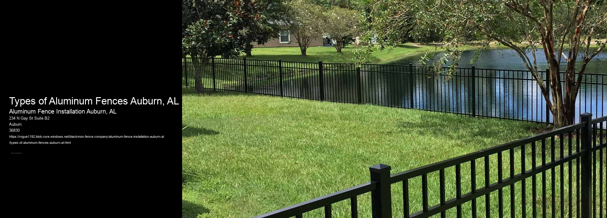 Types of Aluminum Fences Auburn, AL