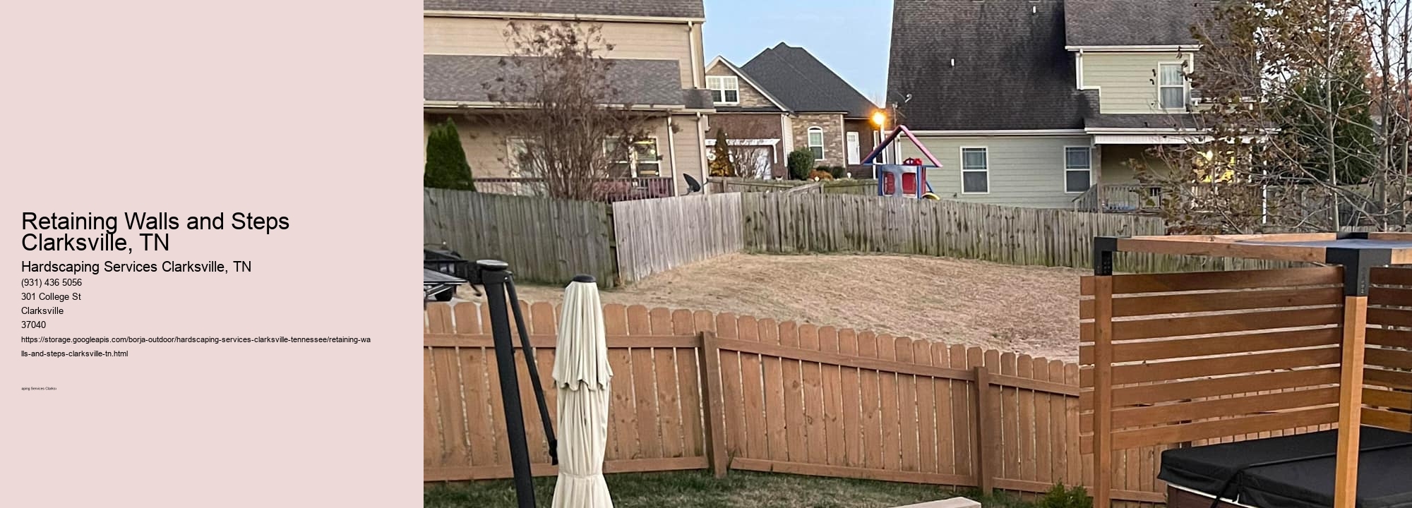 Retaining Walls and Steps Clarksville, TN