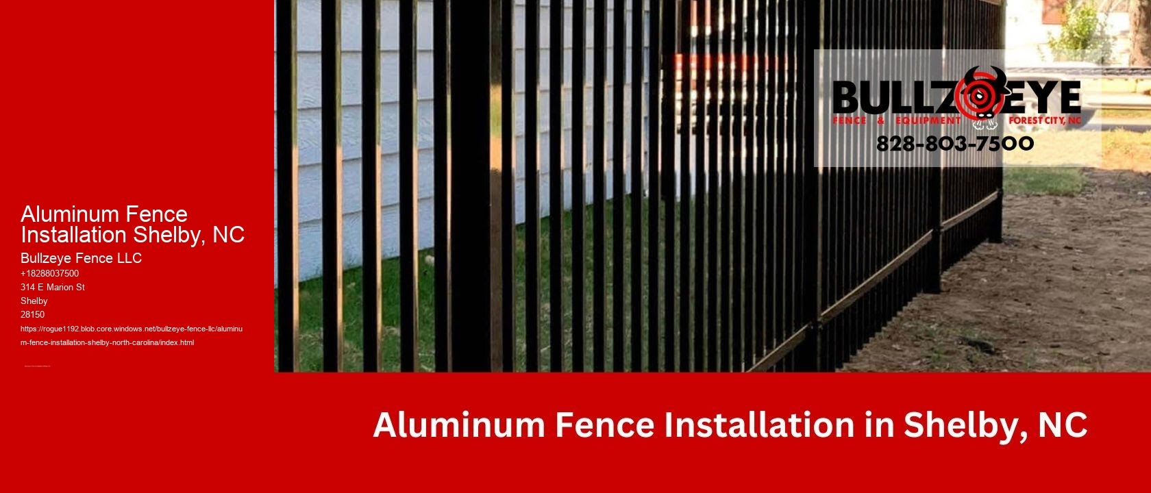 Aluminum Fence Installation Shelby, NC