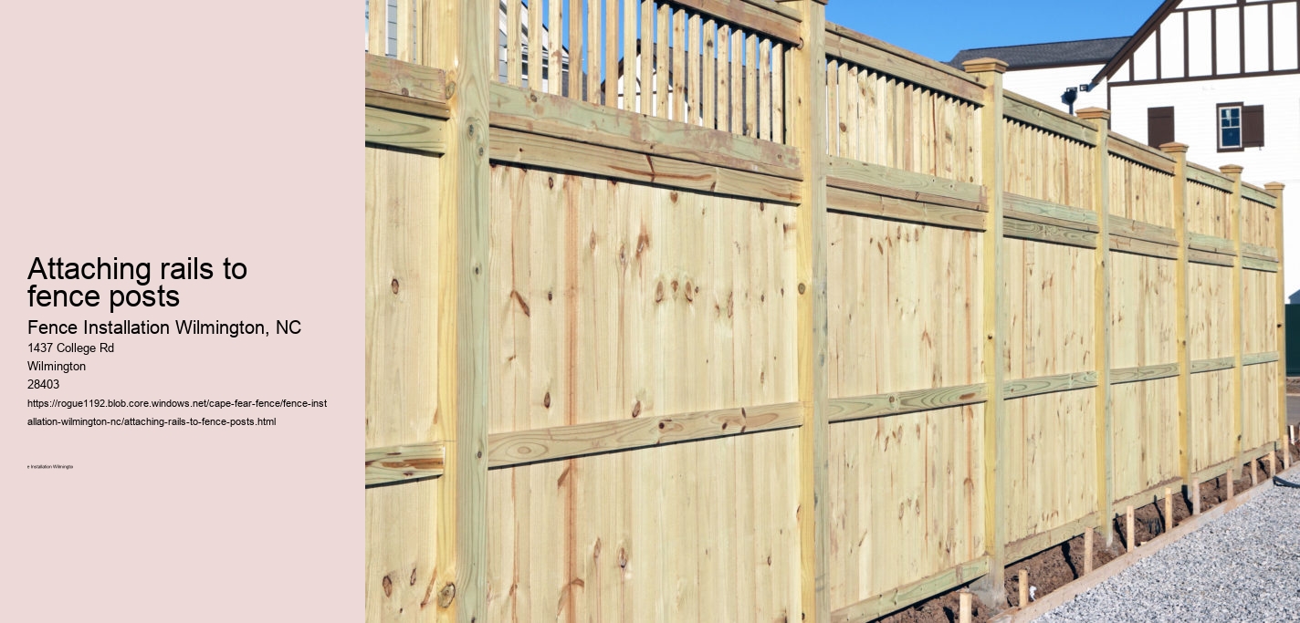 Attaching rails to fence posts