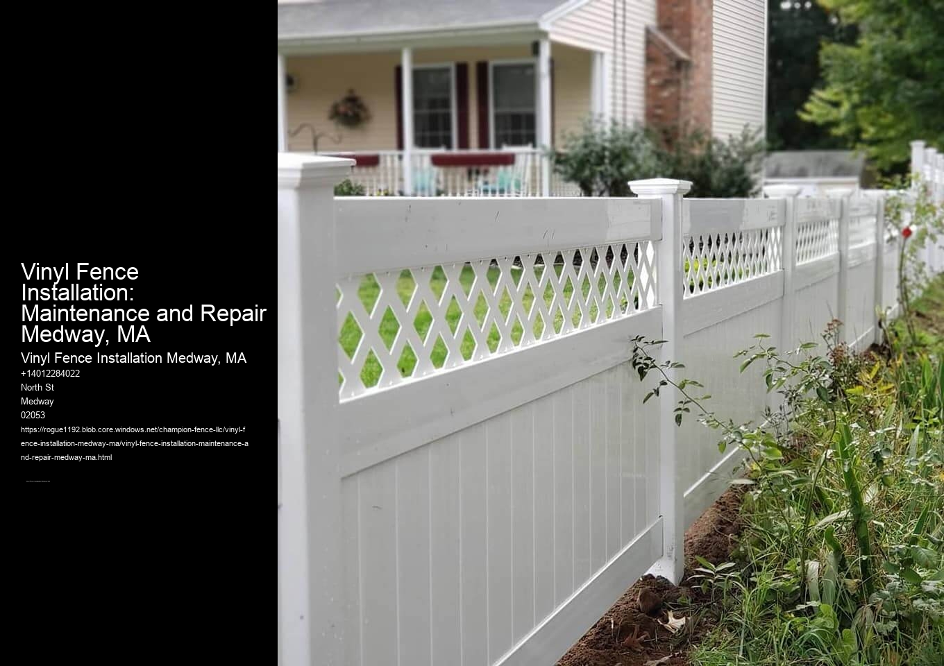 Vinyl Fence Installation: Maintenance and Repair Medway, MA