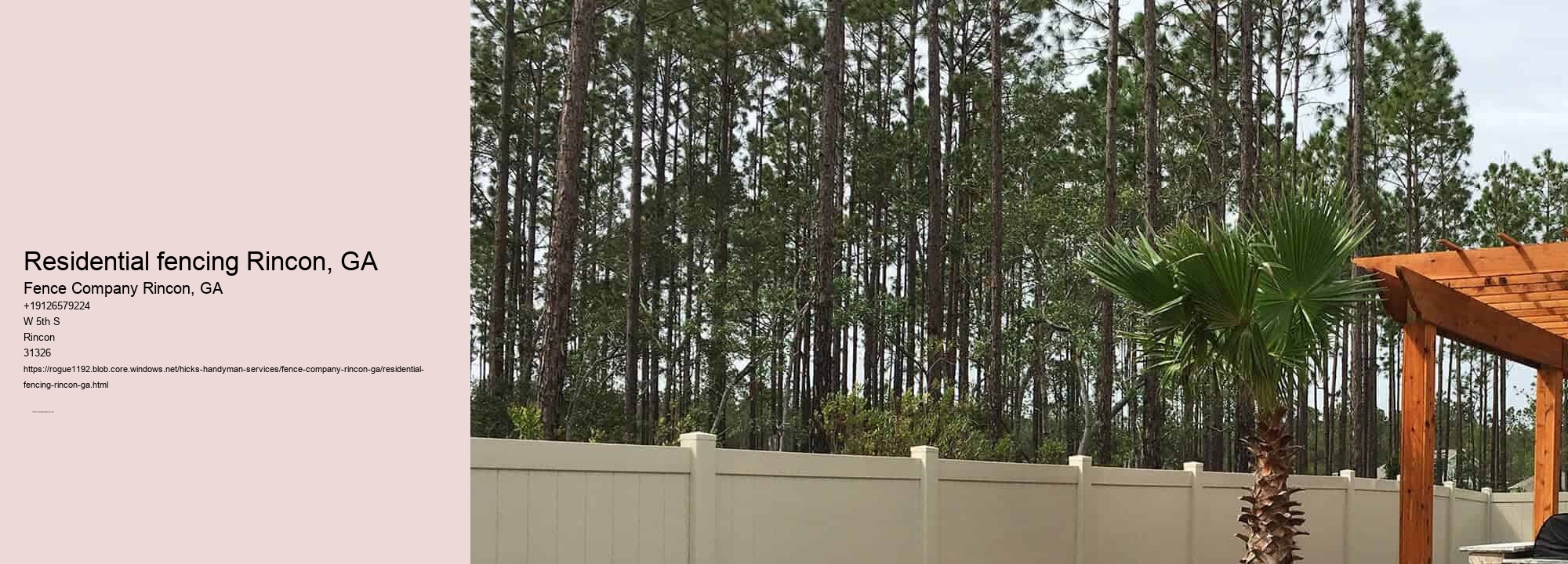 Residential fencing Rincon, GA