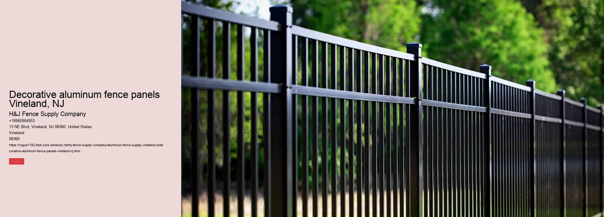 Decorative aluminum fence panels Vineland, NJ