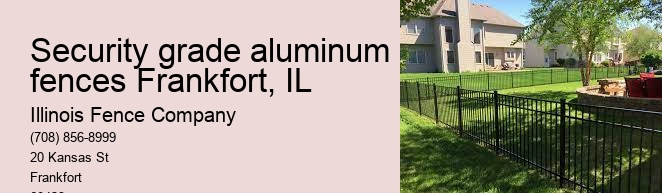 Security grade aluminum fences Frankfort, IL