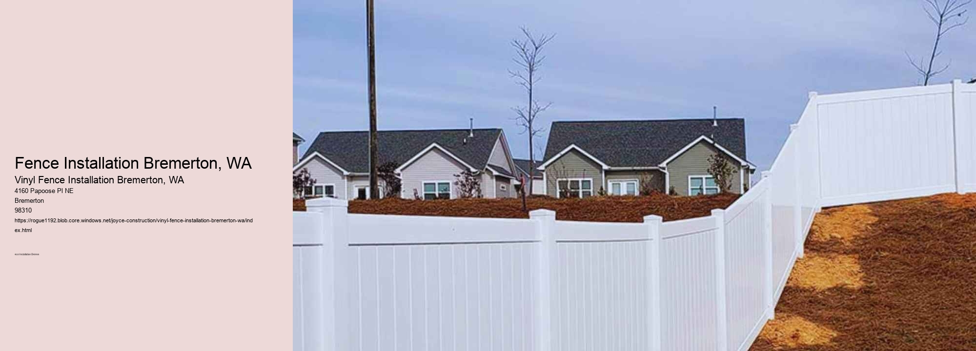 Fence Installation Bremerton, WA