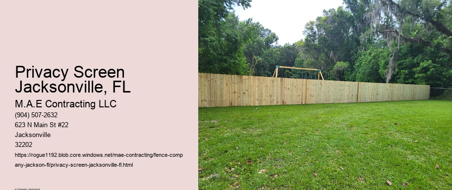 Privacy Screen Jacksonville, FL
