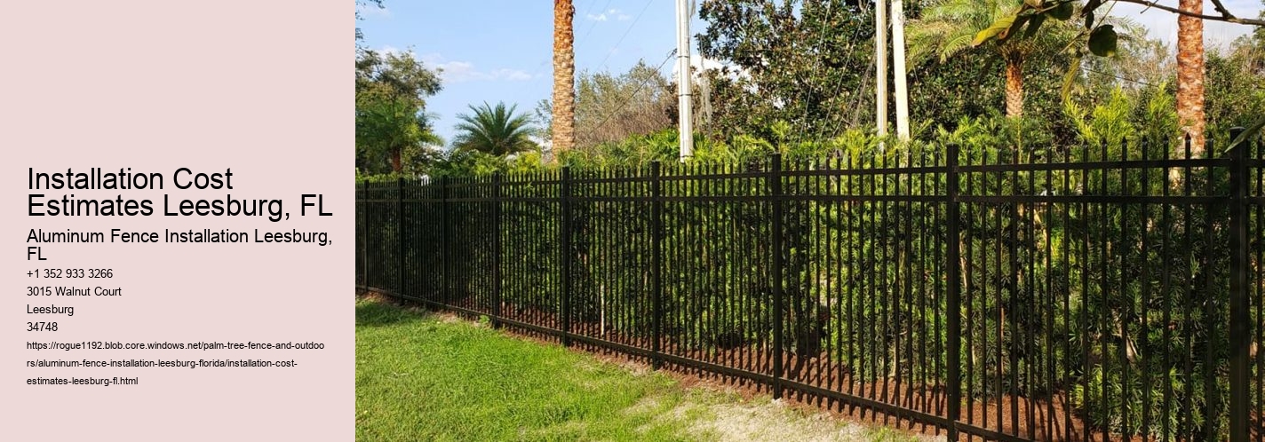 Installation Cost Estimates Leesburg, FL