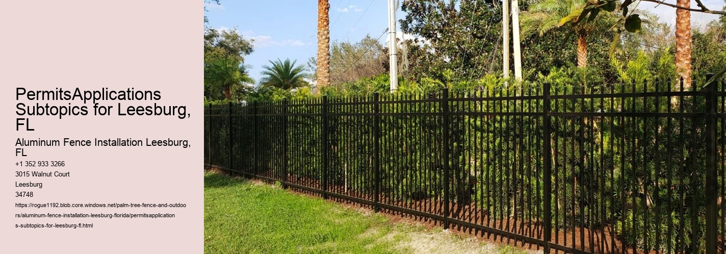 PermitsApplications Subtopics for Leesburg, FL