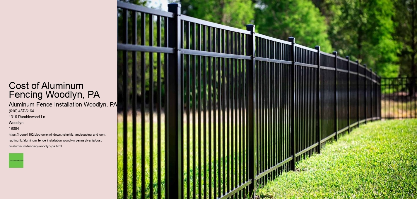 Cost of Aluminum Fencing Woodlyn, PA