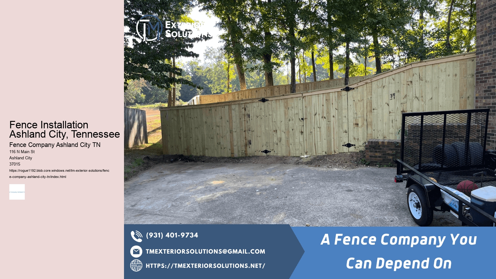 Fence Installation Ashland City, Tennessee