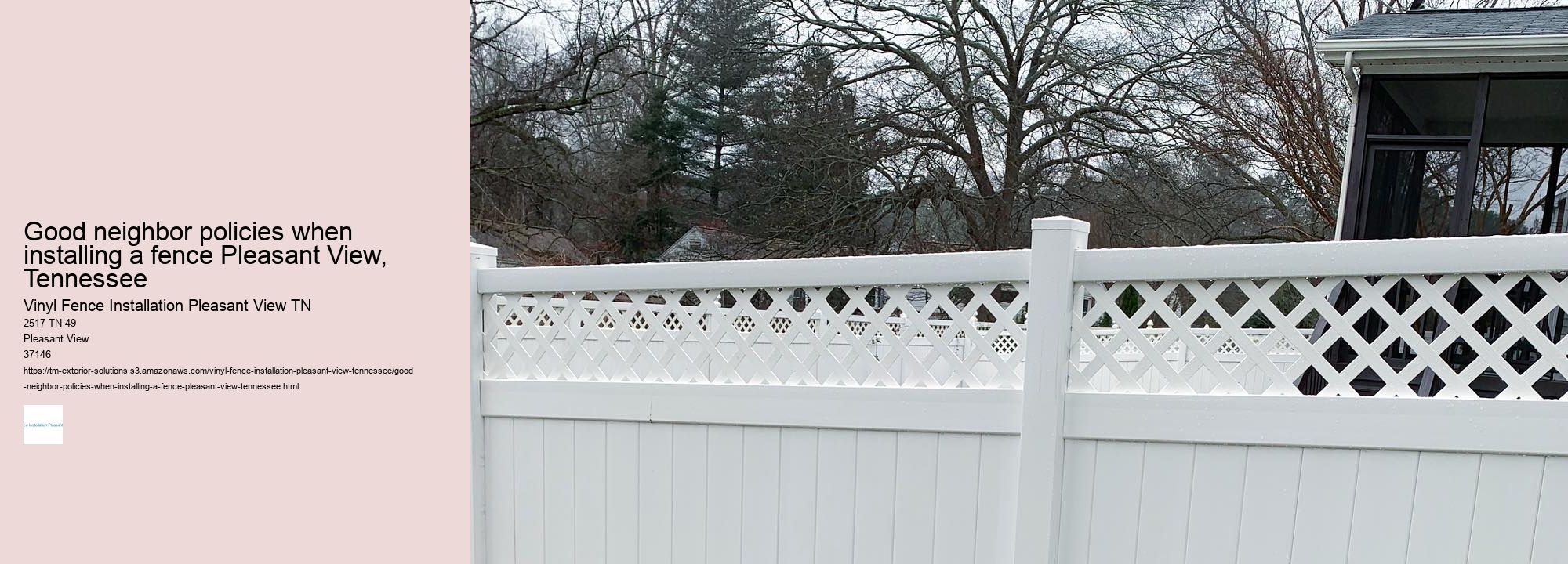 Good neighbor policies when installing a fence Pleasant View, Tennessee