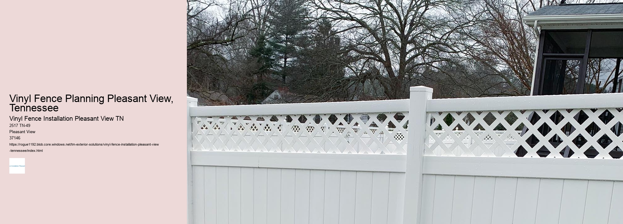 Vinyl Fence Planning Pleasant View, Tennessee