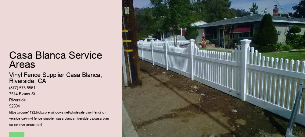 Casa Blanca Service Areas