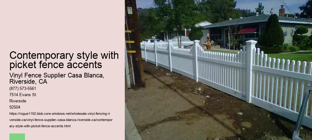 Contemporary style with picket fence accents