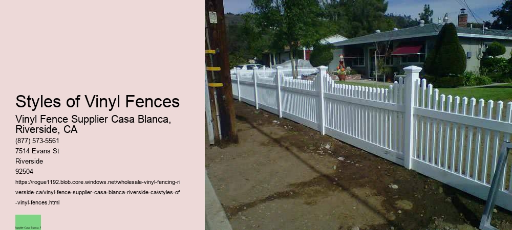 Styles of Vinyl Fences